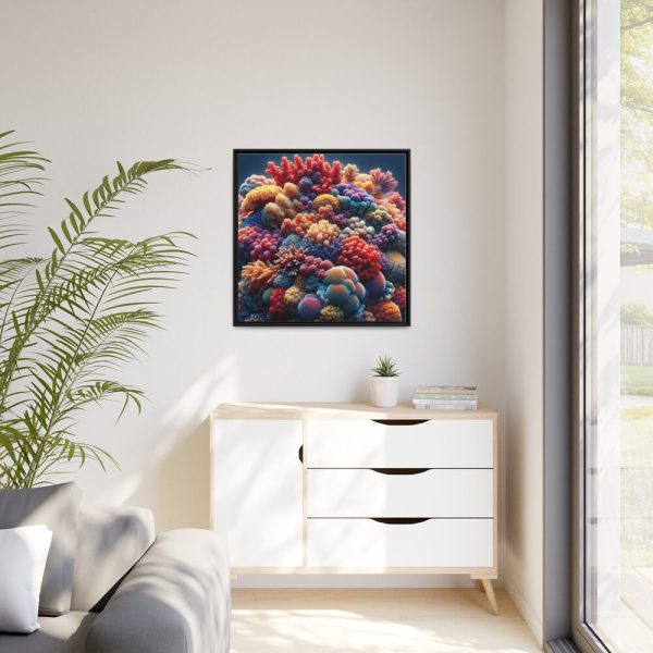 Close-Up of the Corals Framed Canvas