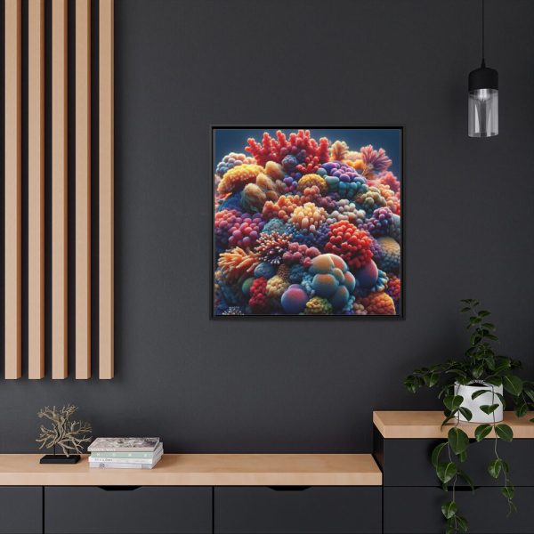 Close-Up of the Corals Framed Canvas