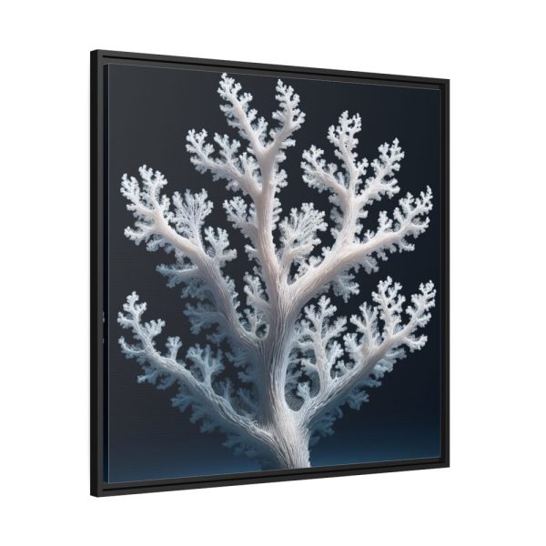 88302.jpg Coral Against a Dark Blue Background Framed Canvas