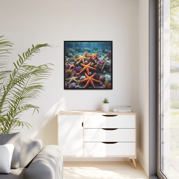 88302-63.jpg Assortment Of Colorful Starfish Framed Canvas
