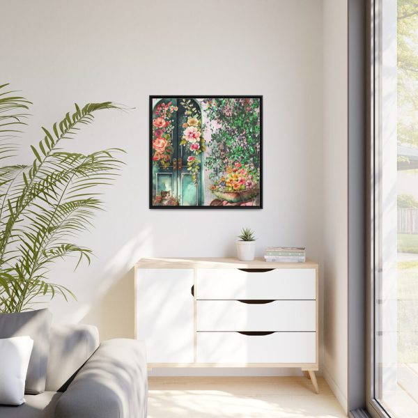 88302-73.jpg Floral French Front Door Framed Canvas