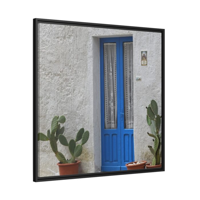 Old Blue Door Framed Canvas - Image 12