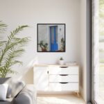 Old Blue Door Framed Canvas - Image 14