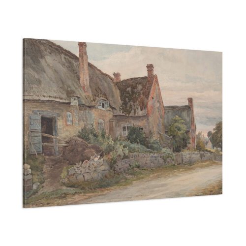 91638-10.jpg Thatched Cottage with Barn Adjoining Standard Canvas