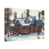 91638-120.jpg Snow Covered Log Cabin in the Forest Standard Canvas