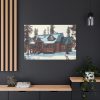 91638-123.jpg Snow Covered Log Cabin in the Forest Standard Canvas