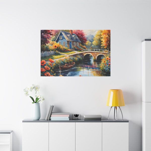 91638-132.jpg Cottage By A River Standard Canvas