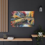 Cottage By A River Standard Canvas - Image 4