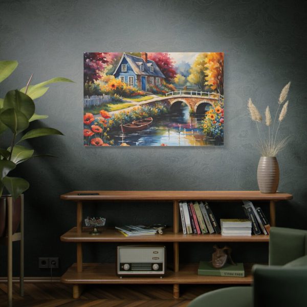 91638-134.jpg Cottage By A River Standard Canvas