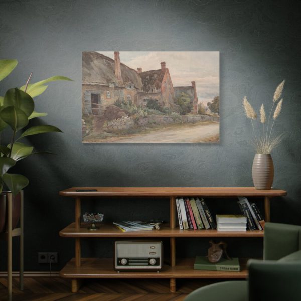 91638-14.jpg Thatched Cottage with Barn Adjoining Standard Canvas