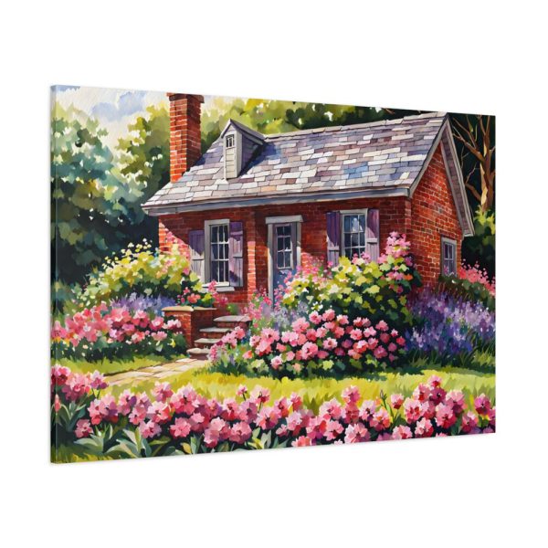 91638-150.jpg Cottage Garden Pink Flowers Standard Canvas