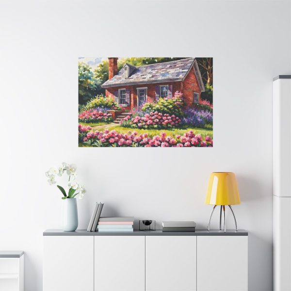 91638-152.jpg Cottage Garden Pink Flowers Standard Canvas