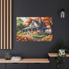 91638-158.jpg Old Fashioned Rustic Cottage in a Flower Garden Standard Canvas