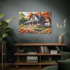 91638-159.jpg Old Fashioned Rustic Cottage in a Flower Garden Standard Canvas