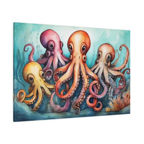 91638-200.jpg Cute Art Of Cartoon Octopuses Standard Canvas