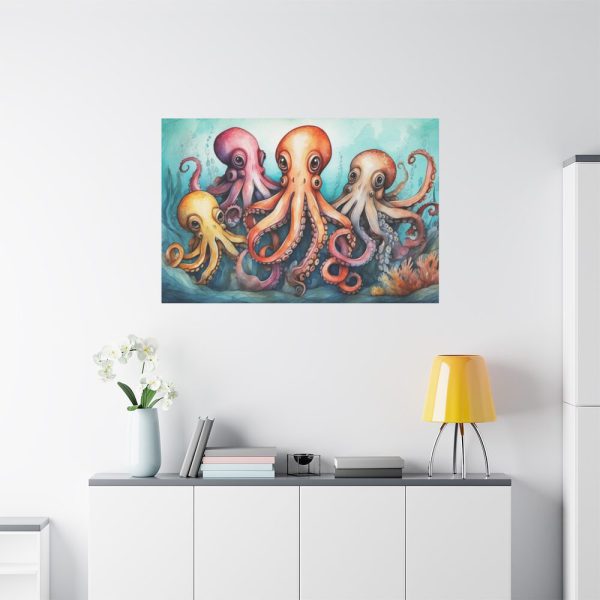 91638-202.jpg Cute Art Of Cartoon Octopuses Standard Canvas