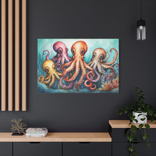 91638-203.jpg Cute Art Of Cartoon Octopuses Standard Canvas