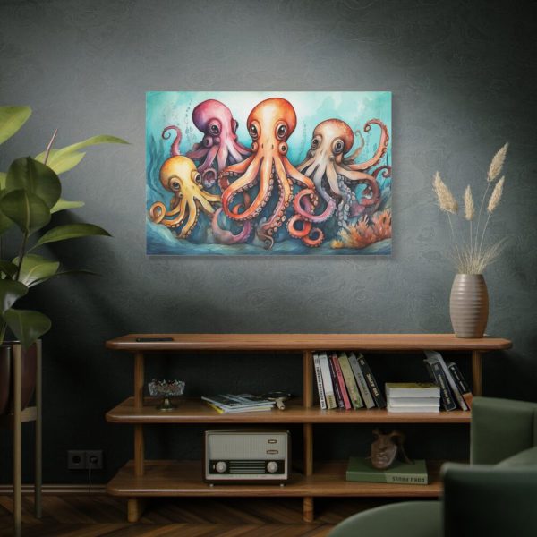 91638-204.jpg Cute Art Of Cartoon Octopuses Standard Canvas