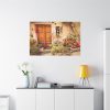 91638-212.jpg Wooden Door With Flowers in The Front Standard Canvas