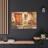 91638-213.jpg Wooden Door With Flowers in The Front Standard Canvas