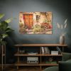 91638-214.jpg Wooden Door With Flowers in The Front Standard Canvas