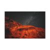 91638-256.jpg Glowing Red Mountain Under Starry Sky Standard Canvas
