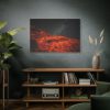 91638-259.jpg Glowing Red Mountain Under Starry Sky Standard Canvas