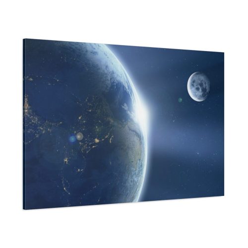 Earth Moon Ache Sunrise Standard Canvas