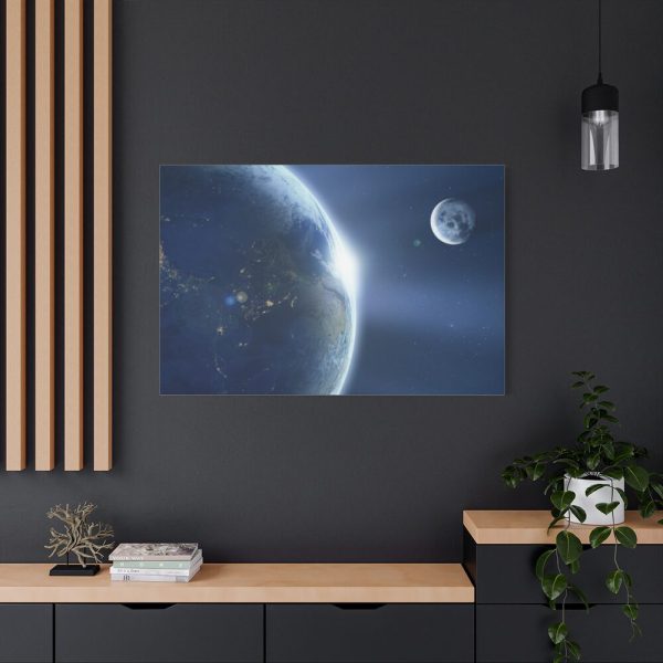 91638-313.jpg Earth Moon Ache Sunrise Standard Canvas