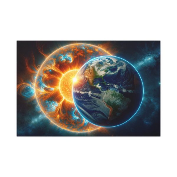 91638-366.jpg Planets Earth and Sun in Space Standard Canvas