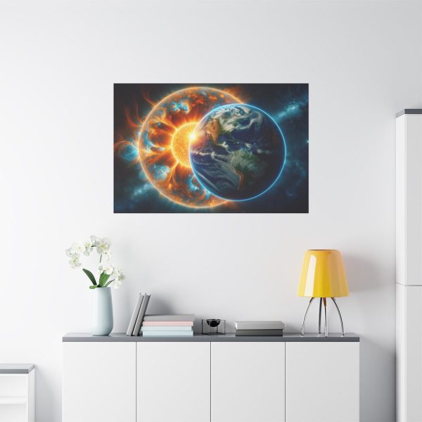 91638-367.jpg Planets Earth and Sun in Space Standard Canvas