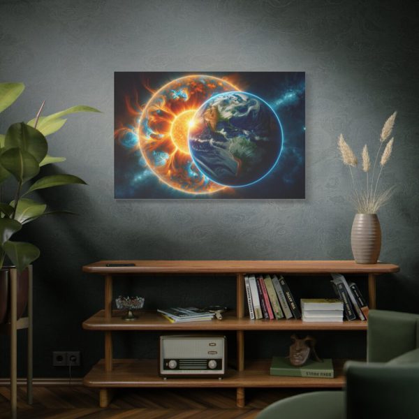 91638-369.jpg Planets Earth and Sun in Space Standard Canvas