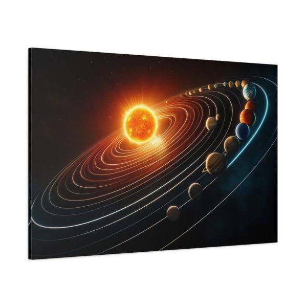 91638-370.jpg Vibrant Depiction of Solar System in Horizontal Format Standard Canvas