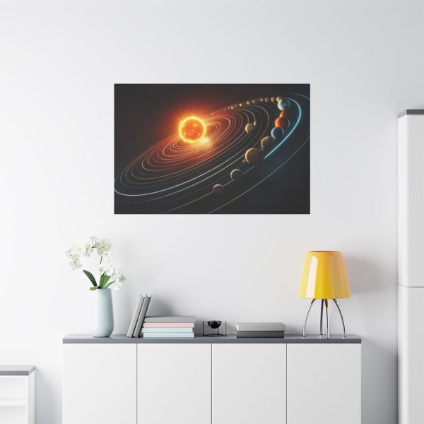 91638-372.jpg Vibrant Depiction of Solar System in Horizontal Format Standard Canvas