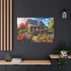 Flower Garden With Cottage Standard Canvas