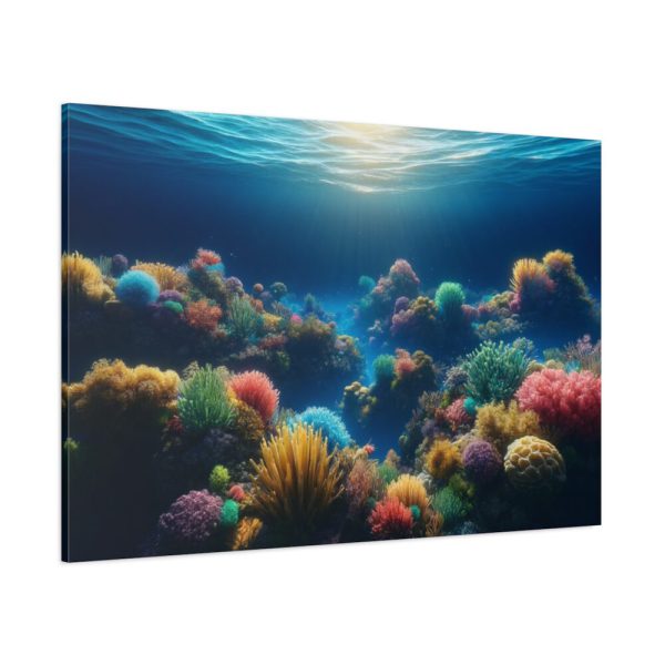 Colorful Coral in the Deep Blue Ocean Standard Canvas
