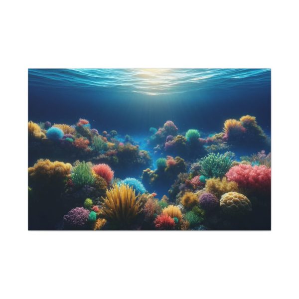 Colorful Coral in the Deep Blue Ocean Standard Canvas