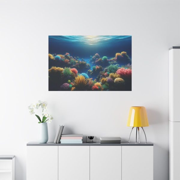 Colorful Coral in the Deep Blue Ocean Standard Canvas