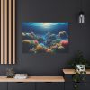 Colorful Coral in the Deep Blue Ocean Standard Canvas