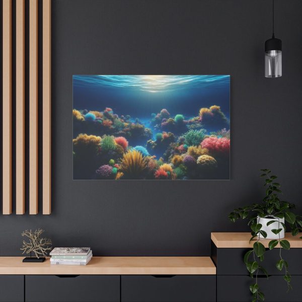 Colorful Coral in the Deep Blue Ocean Standard Canvas