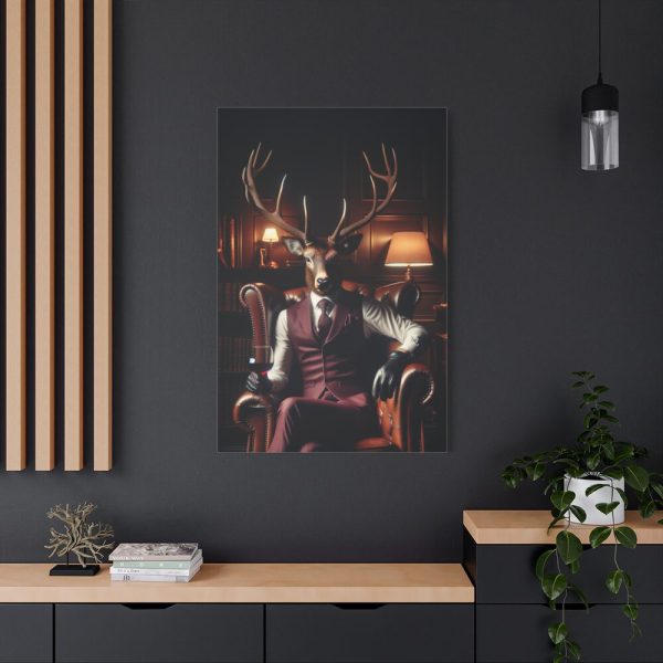 91655-18.jpg Deer Elegantly Attired Standard Canvas