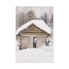 91655-21.jpg Old Woman at the Sauna Door Standard Canvas
