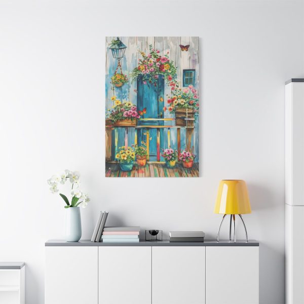 91655-37.jpg Whimsical Flowery Door Standard Canvas
