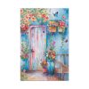 91655-41.jpg Whimsical Door With Garden of Potted Plants Standard Canvas