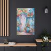 91655-43.jpg Whimsical Door With Garden of Potted Plants Standard Canvas