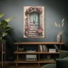 91655-54.jpg Old Door And Pink Roses Standard Canvas