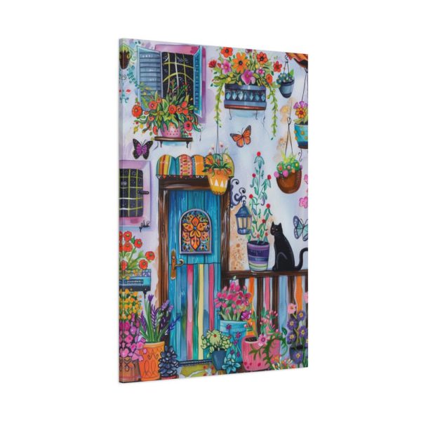 91655-55.jpg Whimsical Flowery Door Art Print Standard Canvas