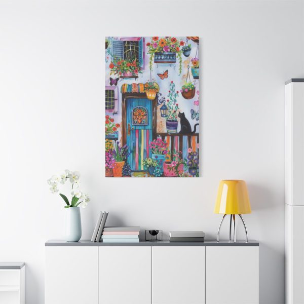 91655-57.jpg Whimsical Flowery Door Art Print Standard Canvas