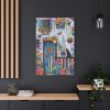 91655-58.jpg Whimsical Flowery Door Art Print Standard Canvas
