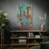 91655-64.jpg Blue Door With Black Cats Standard Canvas